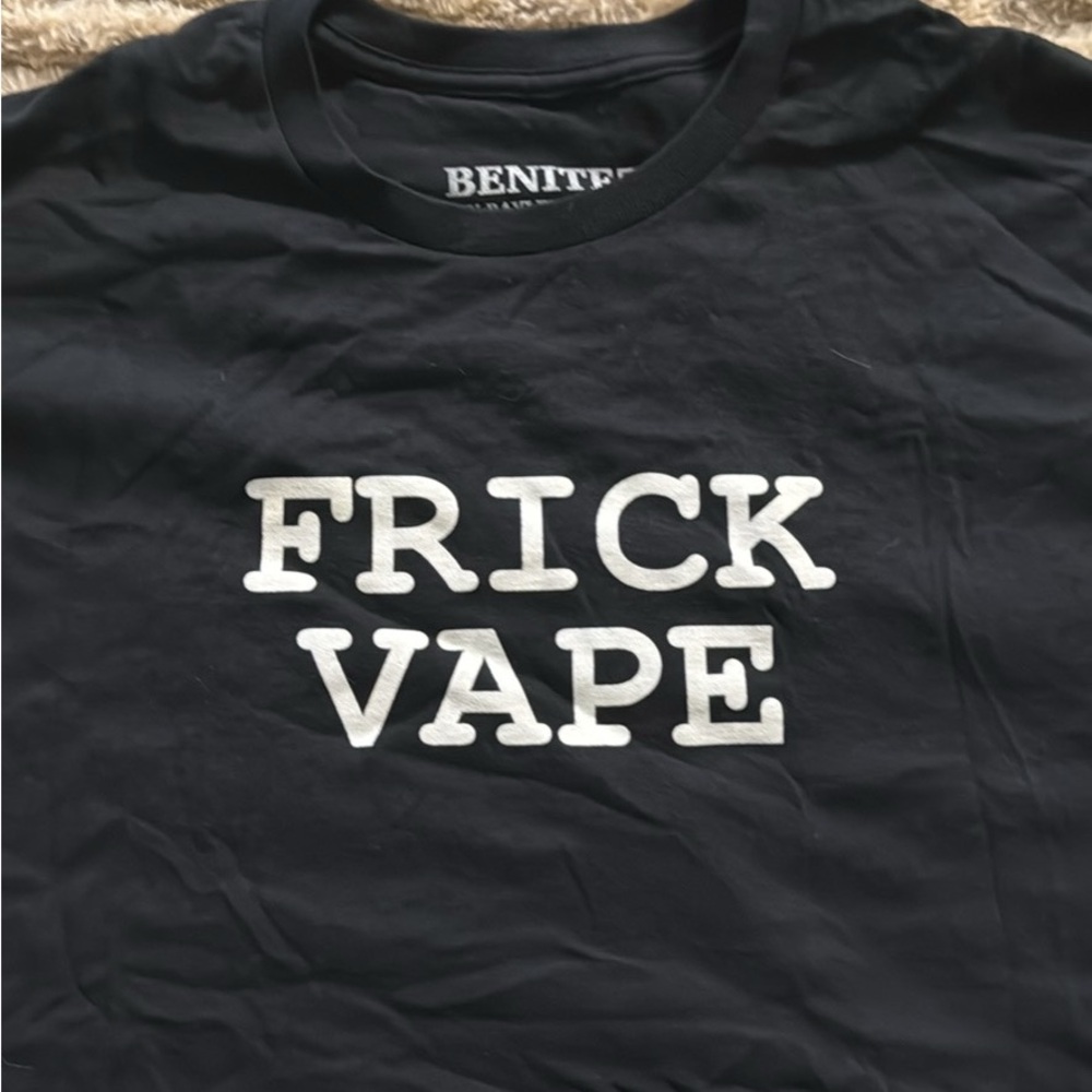 Black Graphic Tee - "FRICK VAPE"